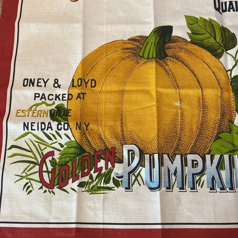 Williams Sonoma Made in Italy Cotton Linen Blend Pumpkin Kitchen Drying Towel